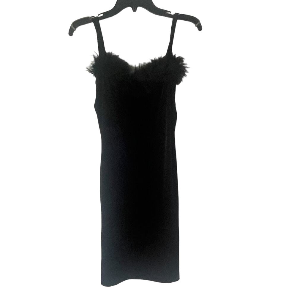 Sans Souci USA Vintage 90s‎ Women's Size Small Witchy Black Velvet Dress